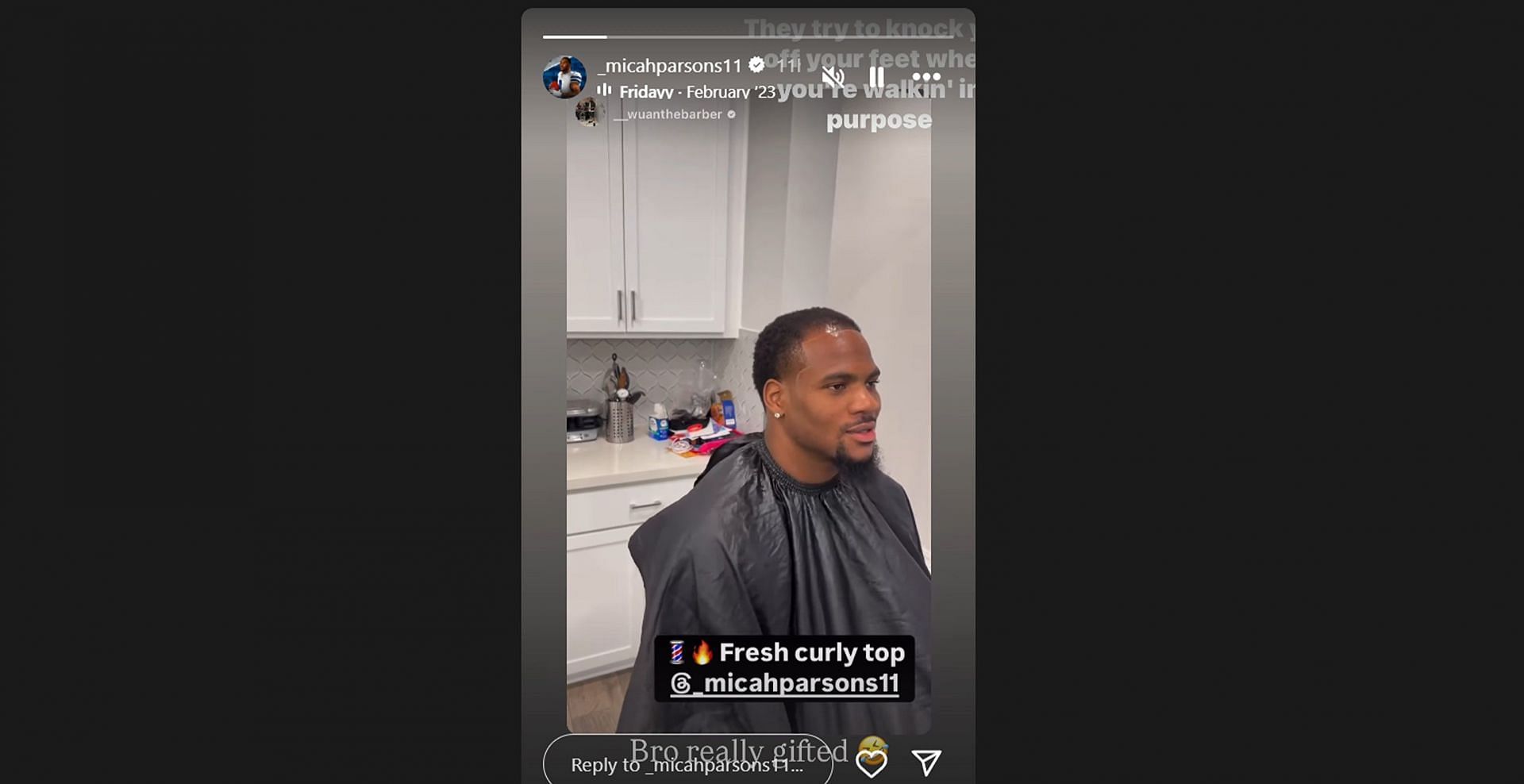 Micah Parsons switches up his look with a new haircut during Cowboys OTAs/@_micahparsons11